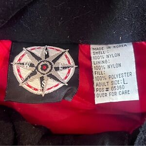 MARLBORO PUFFER LARGE - Black and Red Nylon Jacket